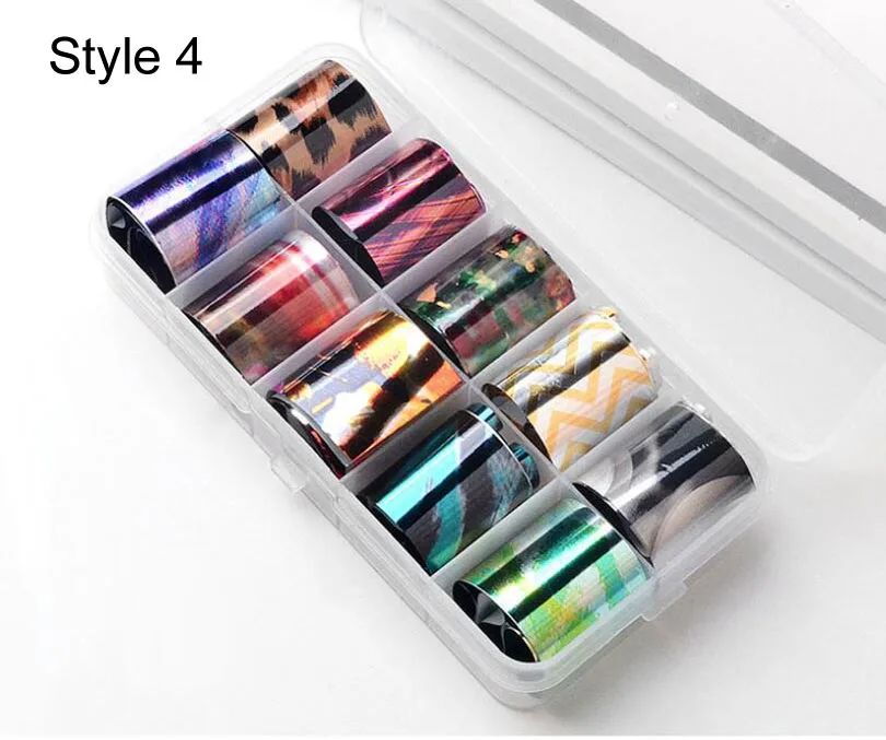 Style4 AddFavor Очаровательная наклейка из фольги для ногтей, цветная, звездная, переводная бумага, фольга, наклейки, сделай сам, дизайн, маникюр, украшение для ногтей - Цвет: Style4