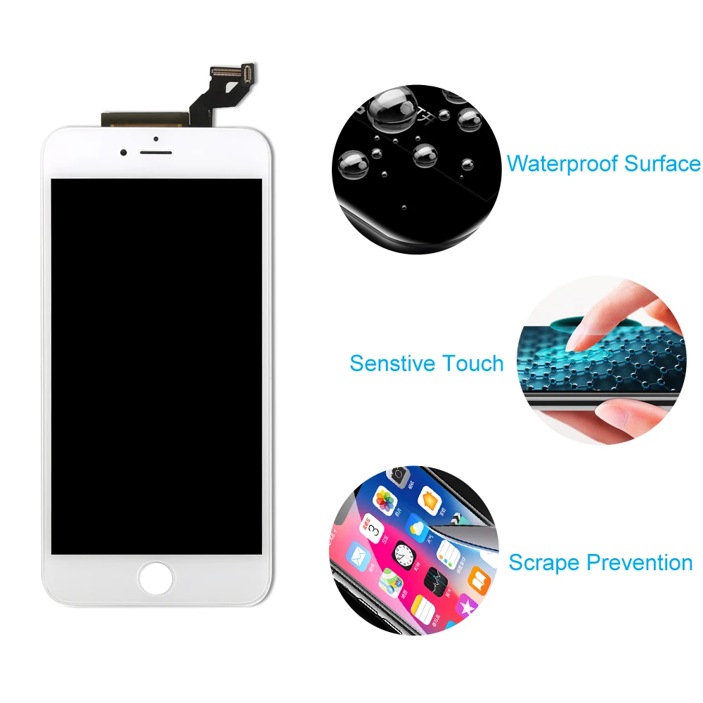 Роскошный костюм для iPhone 6 S Plus ЖК-экран Замена 3D силы сенсорный экран дигитайзер