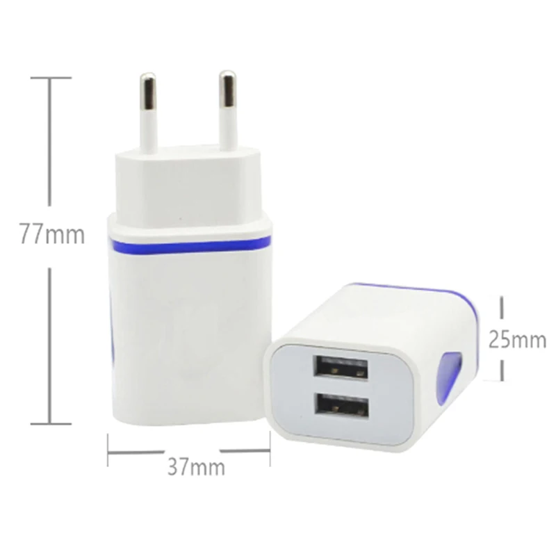 Универсальное зарядное устройство USB настенное 5V2.1A портативный дорожный адаптер