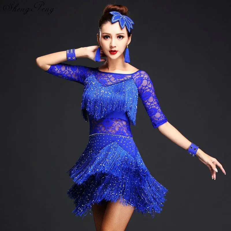 Платья для бальных танцев танго красные взрослых латинских женщин сальсы костюм