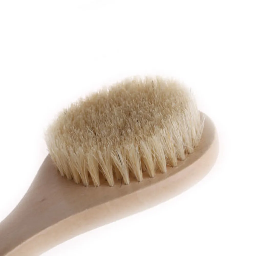 

Bath brush 2019 Long Handle Wooden Bath Shower Body Back Brush Spa Scrubber Exfoliating