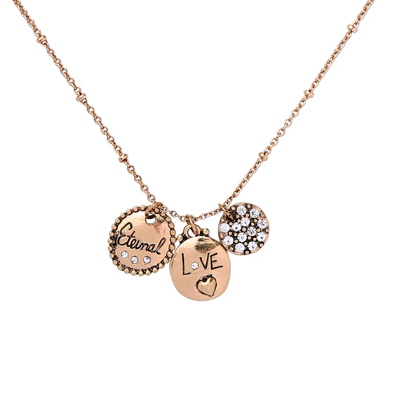 Vintage Gold Color Series Simple Pendants Bohemia Style Short Necklaces Crystal Dress Chains For Women Fashion Jewelry | Украшения и
