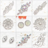 high quality shinny rhinestone appliques patches crystal rhinestone crystal sew on stone for bridal wedding dresses decaration