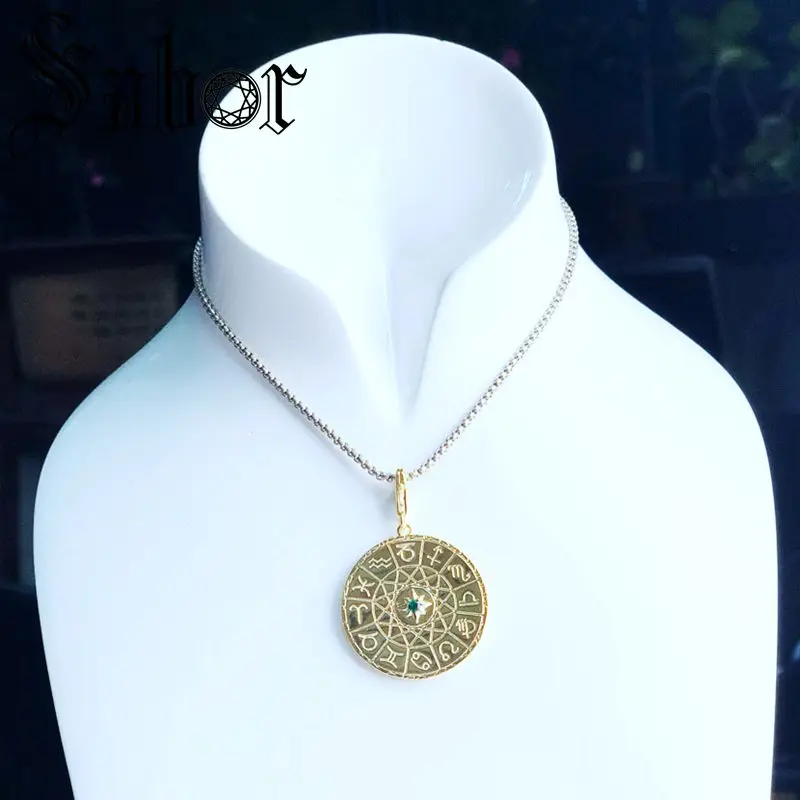 Звезда знак монета золотой цвет Шарм Кулон винтажный подарок подходит браслет