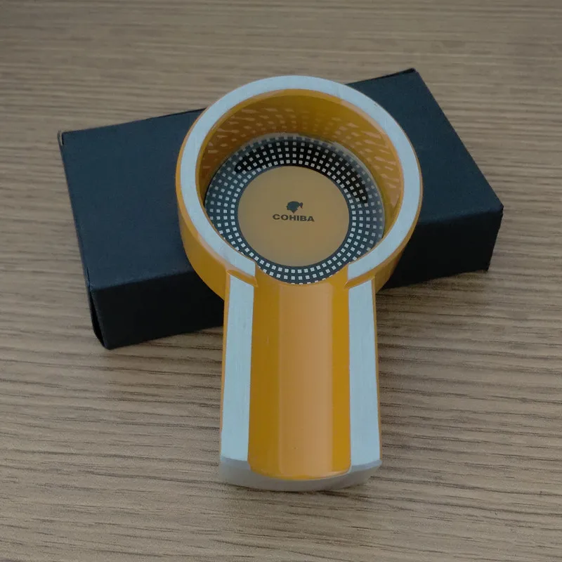 COHIBA мини титановый сплав для путешествий Три цвета пепельница сигар 1 Подставка |