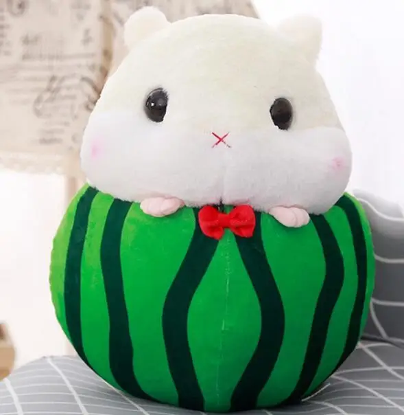 30CM watermelon 1 шт. 30/45 см Kawaii хомяк плюшевые игрушки куклы мультфильм животных хомяк обратиться к фруктов куклы творческий Новое поступление на год подарок для детей - Цвет: 30CM watermelon
