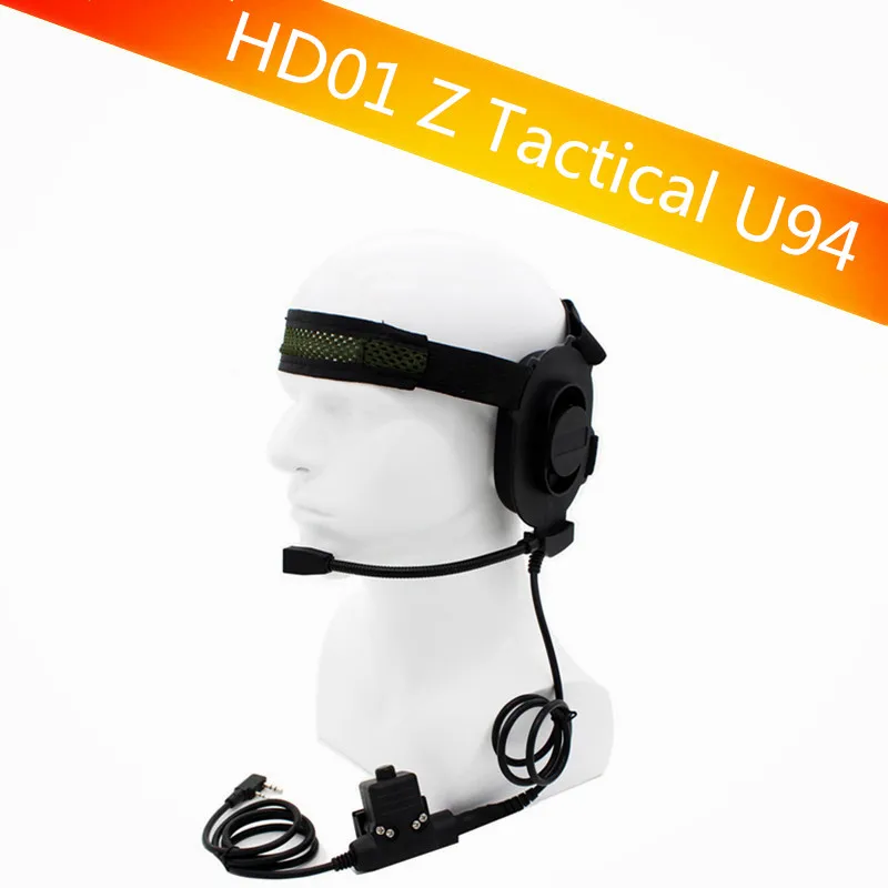 HD01 Z Tactical Bowman Elite II Headset U94 PTT for Kenwood BaoFeng UV-5R UV-82 UV-82HX UV-6R GT-3 DM-5R PLUS Portable radio | Мобильные