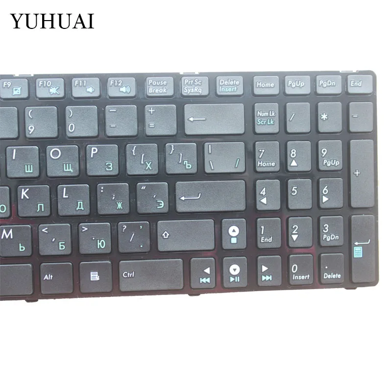 Новая русская клавиатура для ноутбуков Asus G53S G73S K53SD K53SF K54HR K54HY K54S белая и черная