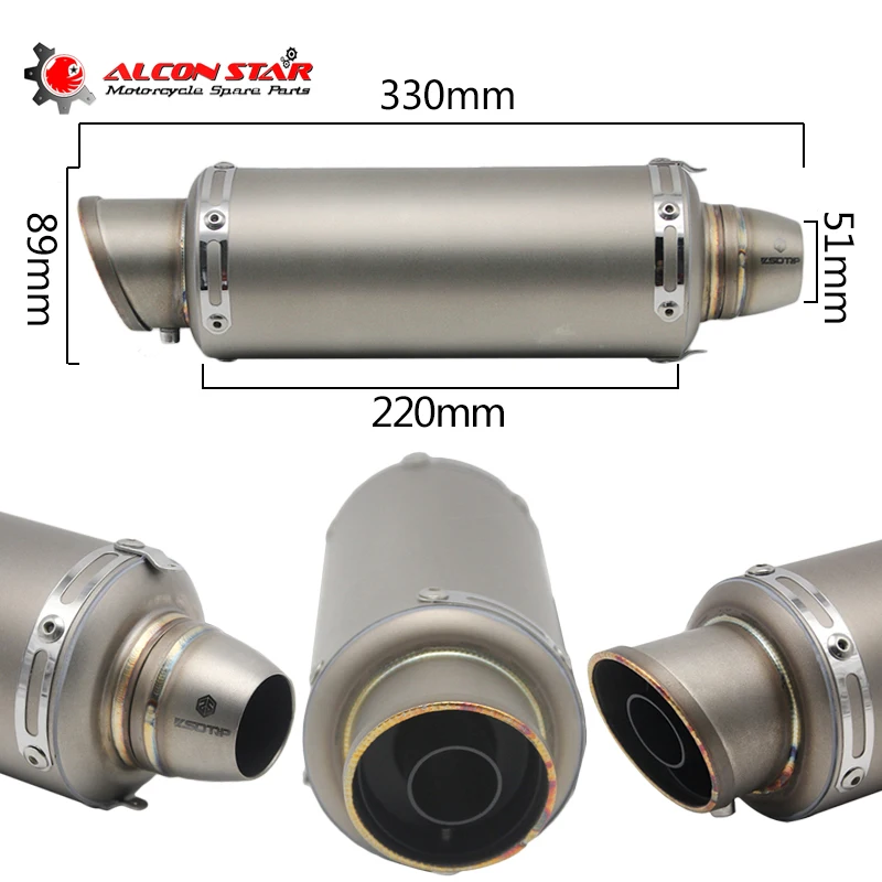 Alconstar мотоцикл SC выхлопной трубы скутер Спорт мото изменение Глушитель Трубы для