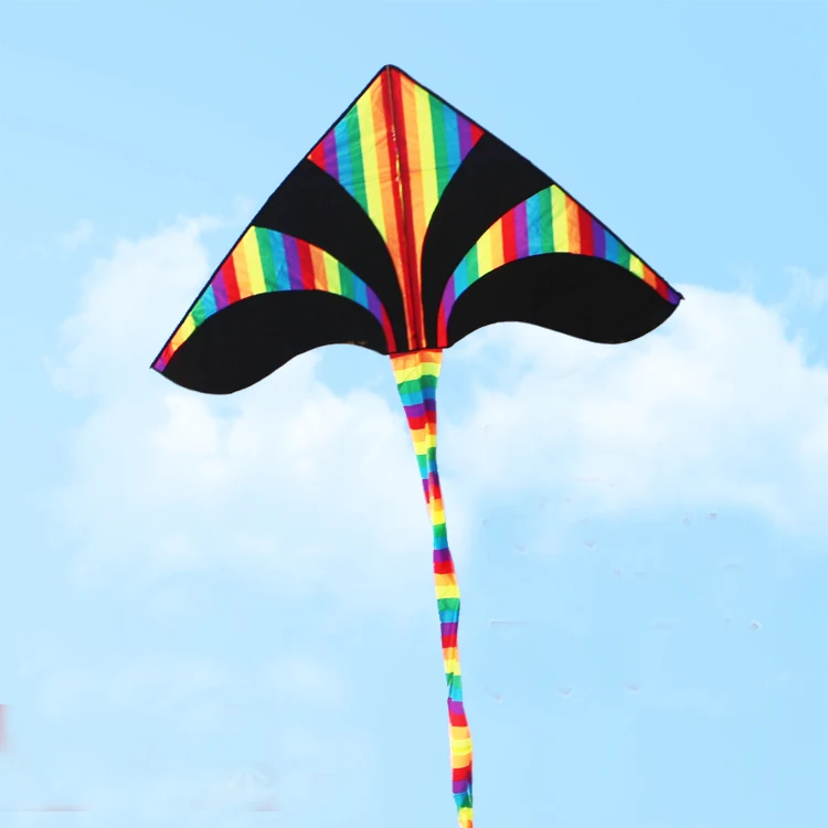 Бесплатная доставка высококачественный Радужный змей длиной 2 м с ручкой