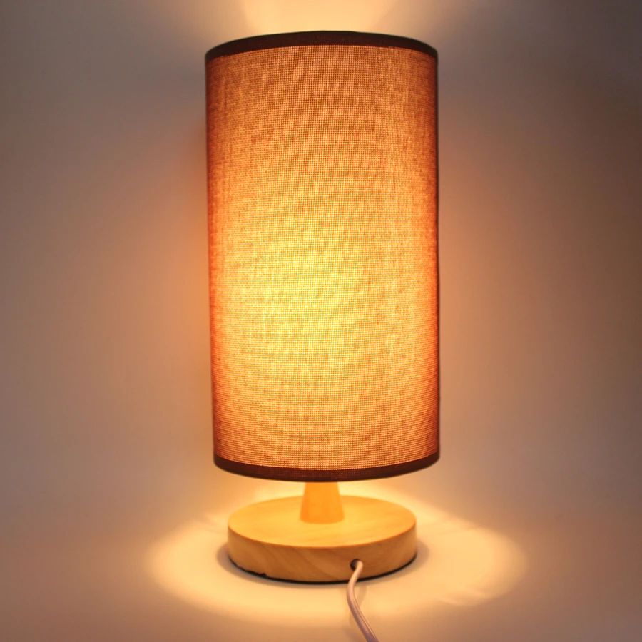 Современная прикроватная деревянная настольная лампа для спальни свет AC 110 V/220 V