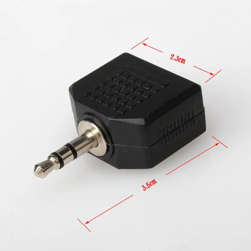 3.5mm Audio Splitter Adapter Earphones Headphone Stereo to 2 Earbuds Earphone Accessories For MP3 PC Speaker | Электроника