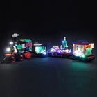 Светодиодный светильник для Lego 10254, строительные блоки совместимы с рождественским, зимним и праздничным поездом Creator City 36001 (светильник + батарейный блок)
