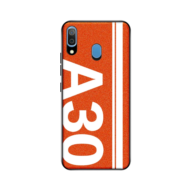 Чехол для samsung Galaxy A50, блестящий кожаный силиконовый мягкий защитный чехол для samsung A30 A50 A70, противоударный чехол - Цвет: A30 - Orange