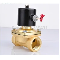 2 way dn40 dn50 brass electric solenoid valve 1 12 2 ac220v dc12v dc24v normally closed for water oil gas