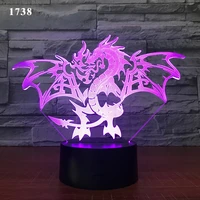 dinosaur 3d lights smart home lamp christmas decorations led lamp manufacturers wholesale spot table lamps for living room