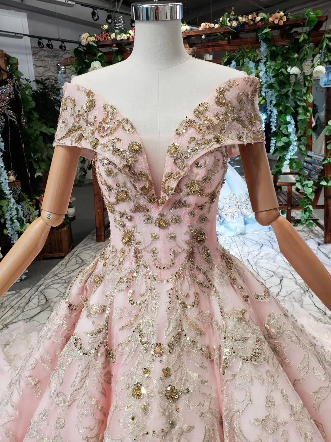 Engagement Gowns Abennk Pink Gold Evening Dresses Abendkleider Sweetheart Neckline Party Prom Gown Vestido De Festa Party Gowns