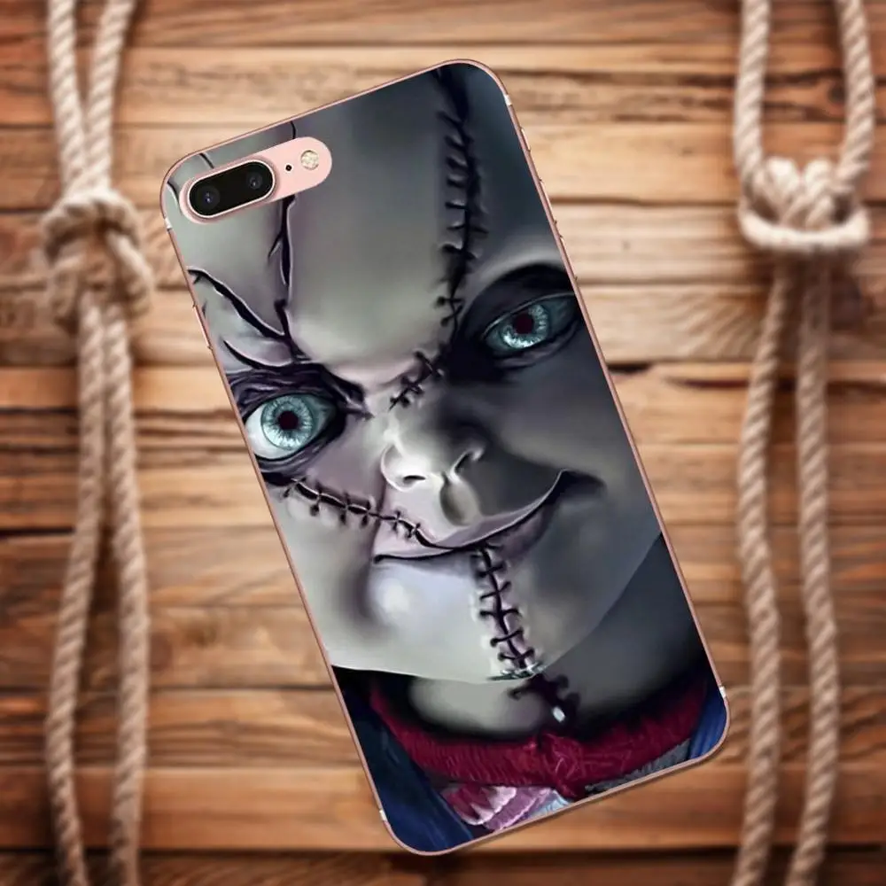 Мягкий ТПУ чехол для телефона Vvcqod новинка кукла Чаки Apple iPhone 4 4S 5 5C 5S SE 6 S 7 8 Plus X Moto G
