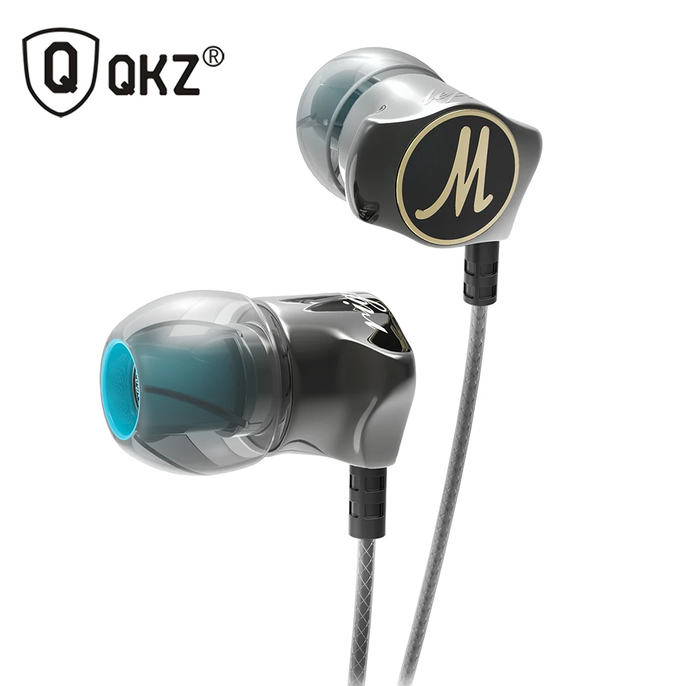 earphones qkz dm7 special edition gold plated housing headset noise isolating hd hifi earphone auriculares fone de ouvido free global shipping