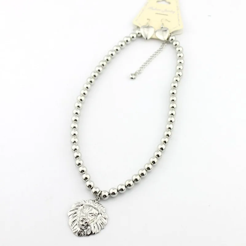 6 шт./лот модное ожерелье с коротким дизайном и головой льва|lion head necklace|designer
