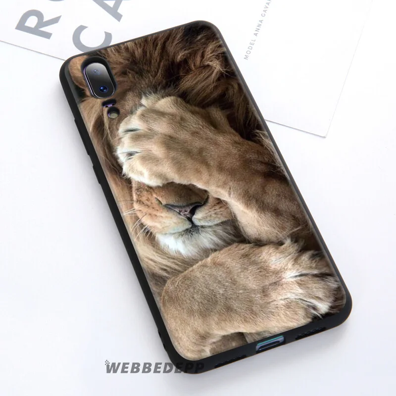 Мягкий чехол WEBBEDEPP Lion Alpha Male Cub для Huawei P30 P20 Pro P10 P9 Lite 2017 P Smart 2019 и Nova 3 3i Y9 |