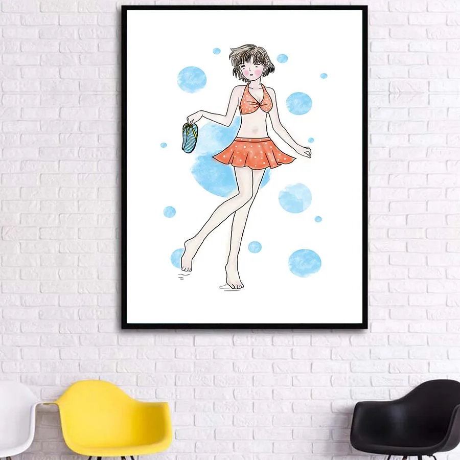 Сексуальное бикини для девочек Художественная Картина на холсте рисунок стену