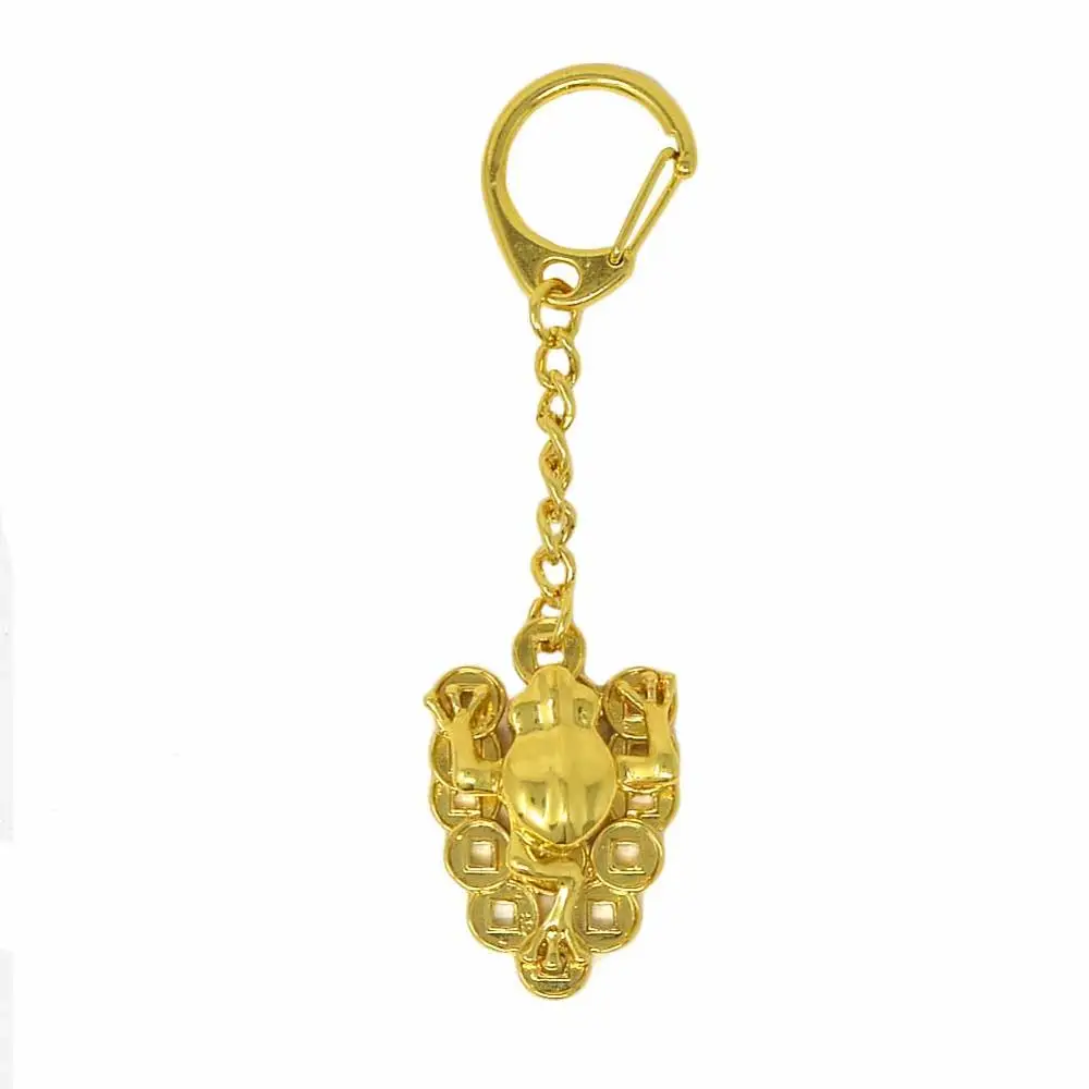 

Fengshui Golden Three Legged Money Frog/toad Keychain W1236