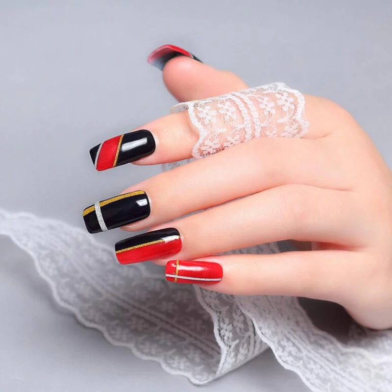 Лента для нейл арта 6 шт./лот металлическая золотая и Серебряная полоска