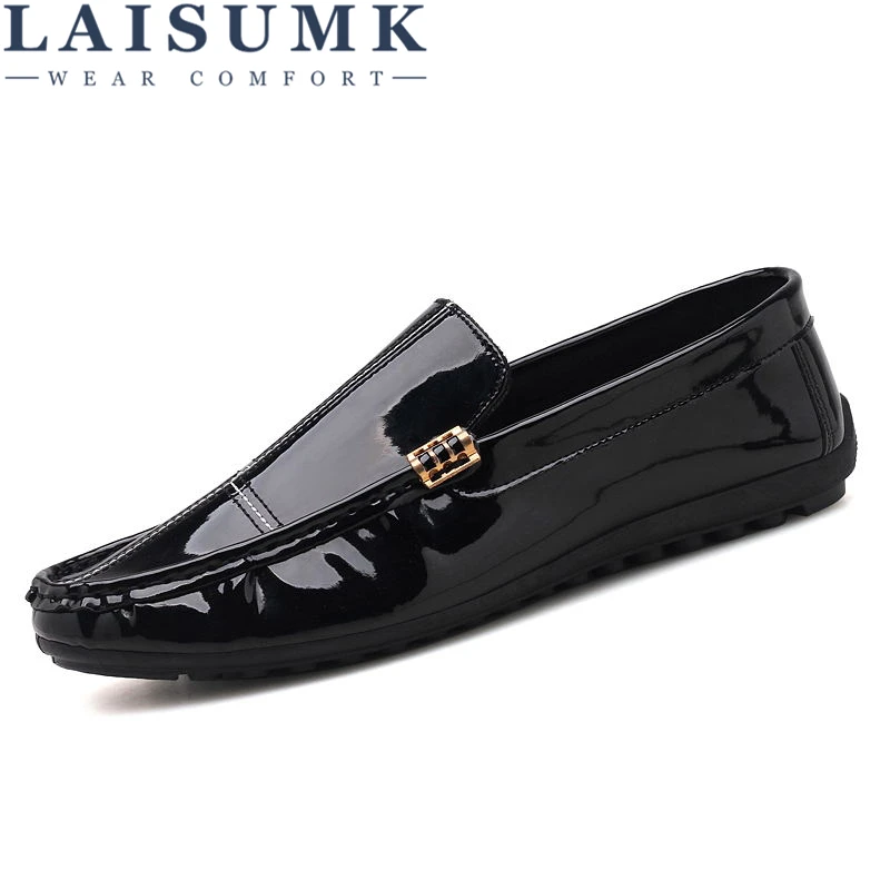 

LAISUMK Leather Casual Men Loafers Slip on Moccasins Mens Shoes Luxury Spring Summer Man Fashion Sneakers Homme Sapato Masculino