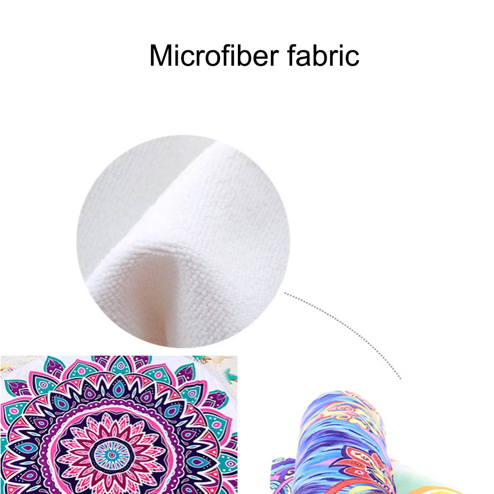 Beach Mat Microfiber Round Towels Travel Outdoor Sports Yoga Pad|Надувные матрасы| |