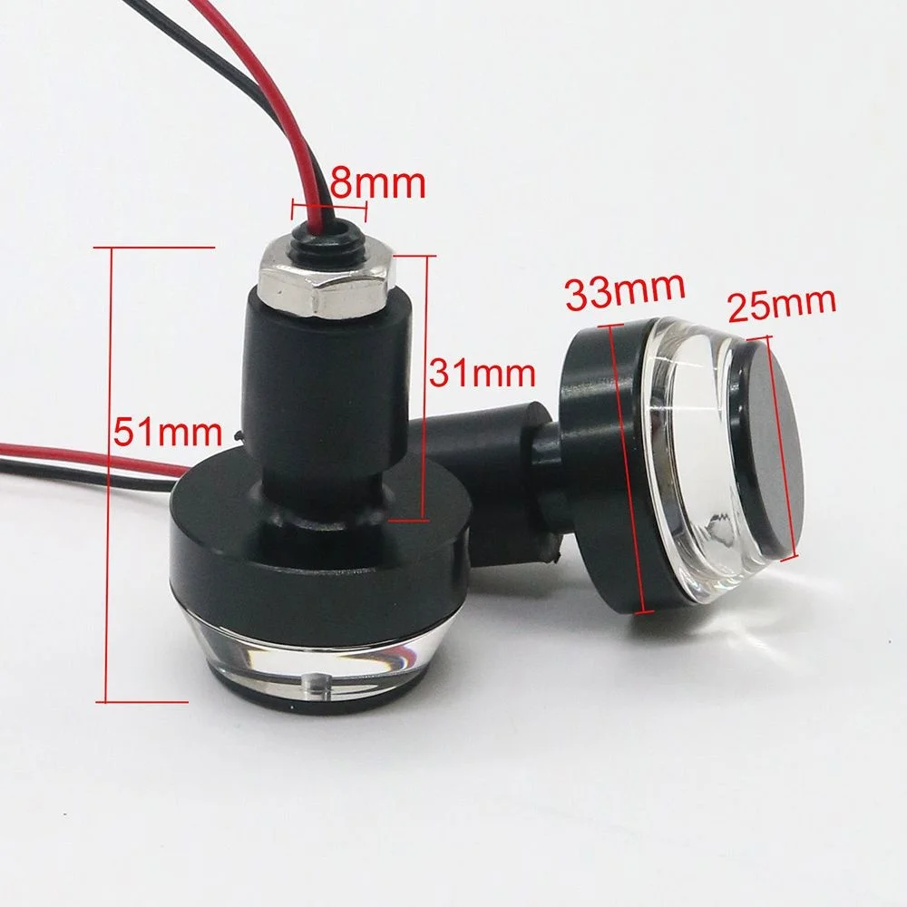 2 шт. сплав индикатор мигалка мотоцикла Руль светильник светодиодный Вилка Ручка