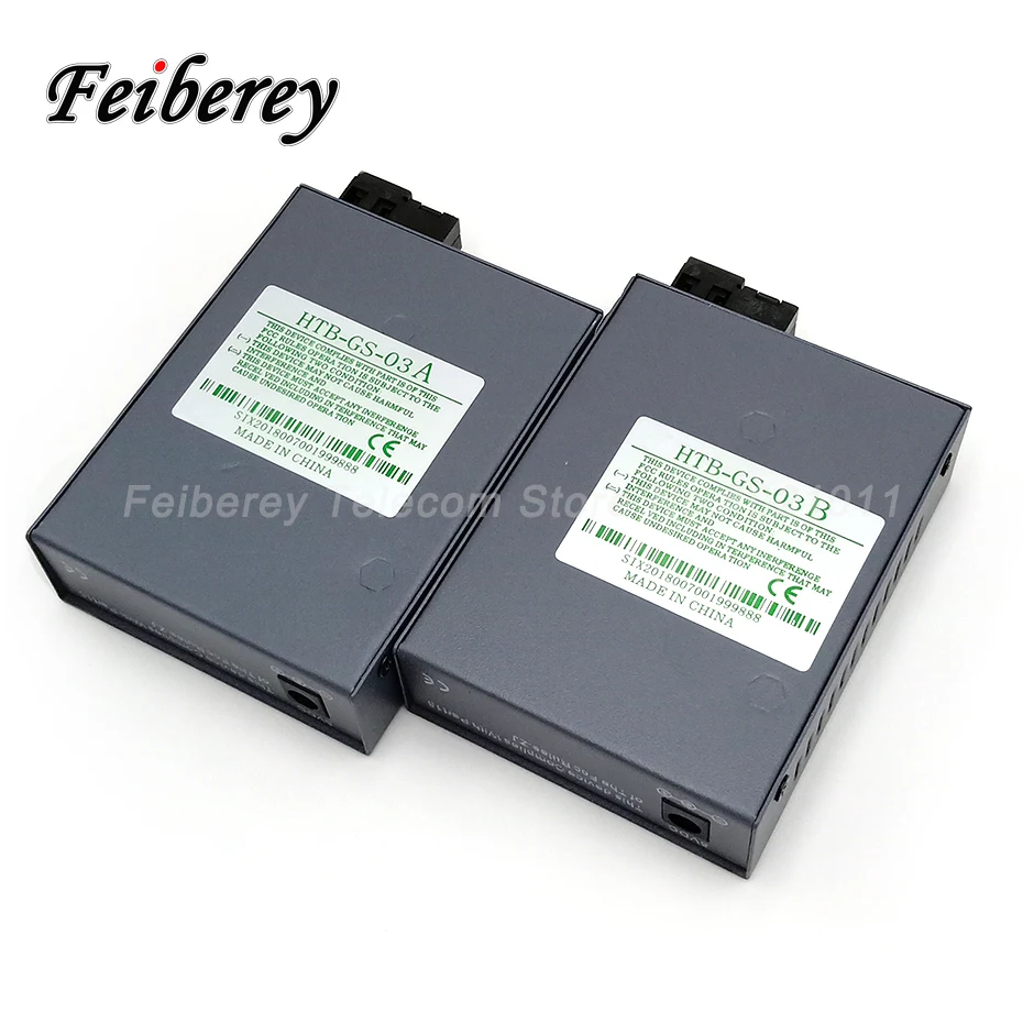 HTB GS 03 A/B волоконно оптический медиаконвертер Gigabit Ethernet 1000 Мбит/с один режим SM