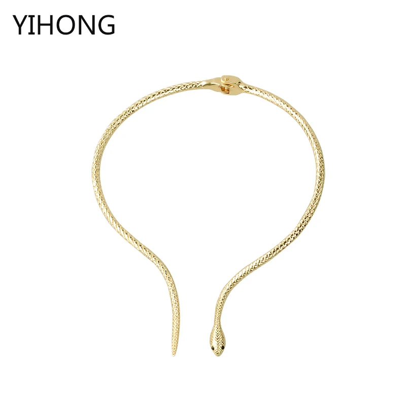 Новое модное индивидуальное золотое ожерелье змея из сплава|necklace clasp|necklace tiealloy