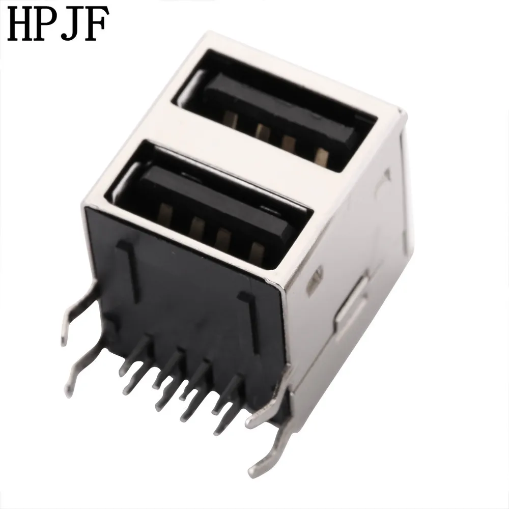 2 шт./лот двойной USB тип А гнездо 8 контактов разъем все включено|connector socket|connector