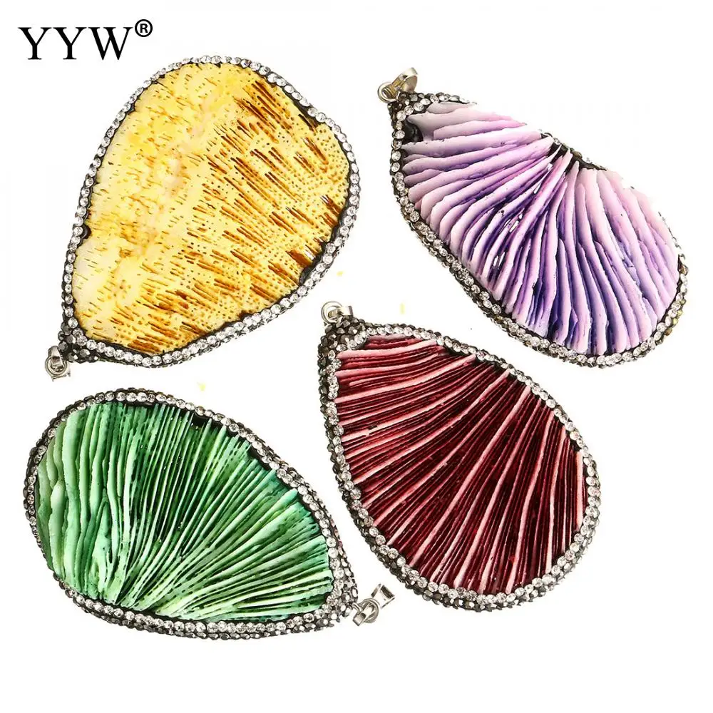 1 шт. Подвески кораллового цвета для ожерелья сережек Большая подвеска из