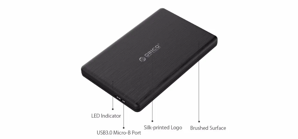ORICO 2,5 дюймов корпус SSD USB3.0 Micro B внешний жесткий диск чехол для 7 мм высокоскоростной Чехол Поддержка UASP SATA III