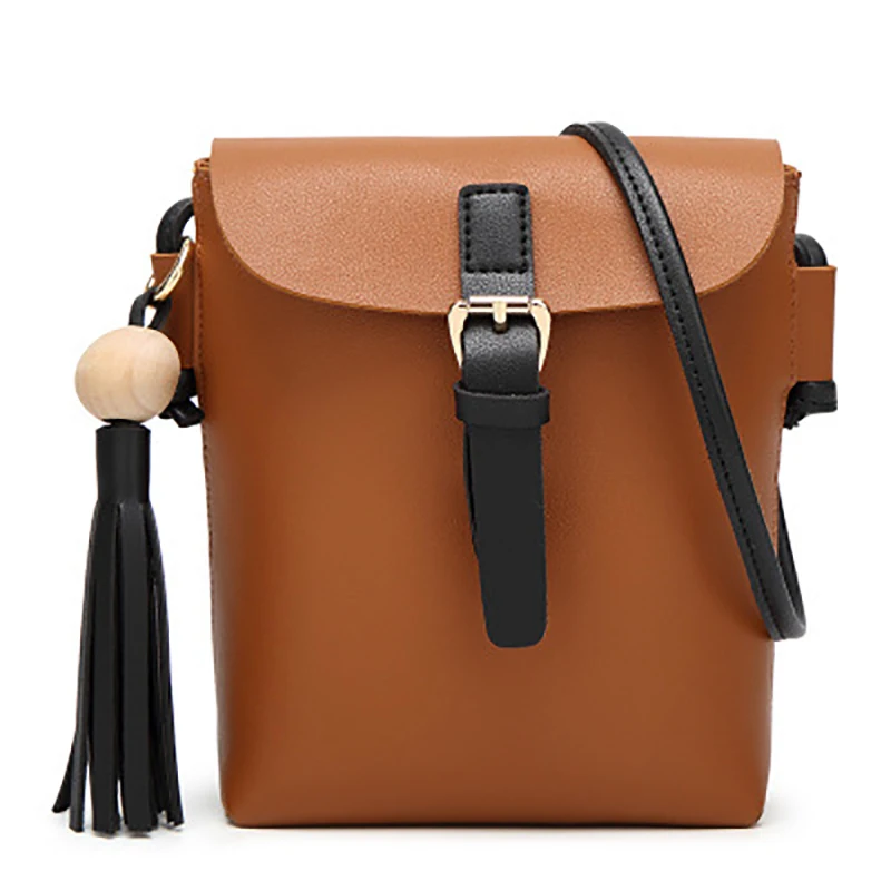 JKBW Vintage Women Shoulder Bags High Quality PU Leather Female Messenger with Tassel Simple Style Lady Crossbody Bag |