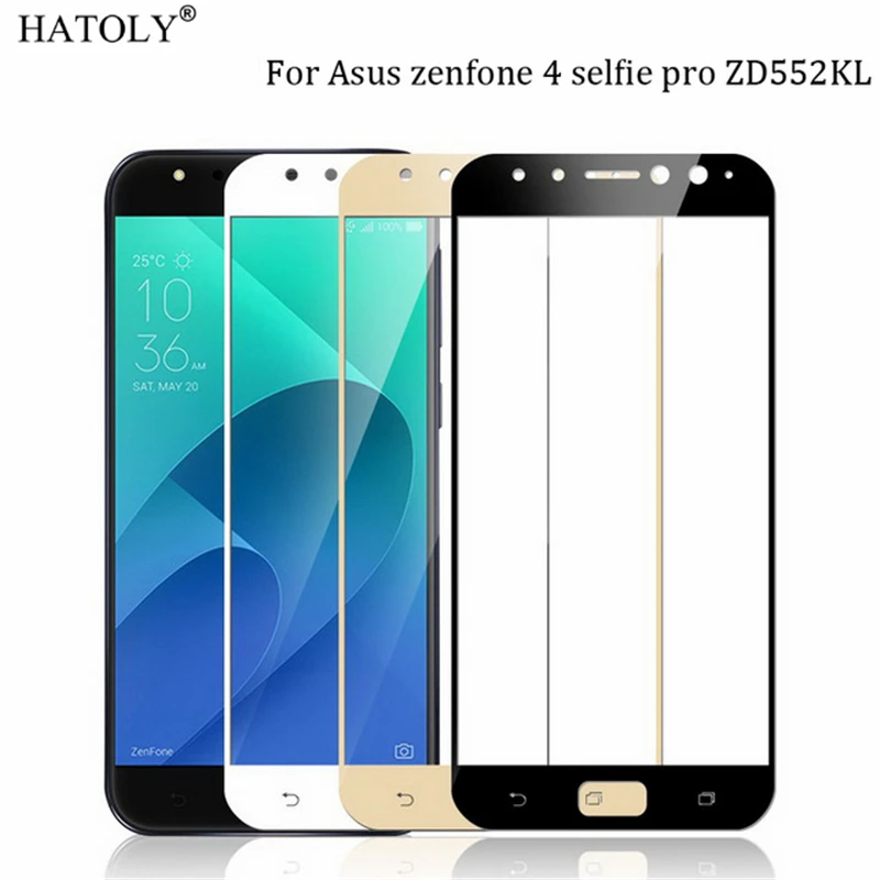 2 шт. закаленное стекло для Asus Zenfone 4 Selfie Pro ZD552KL защита экрана полное покрытие 3D