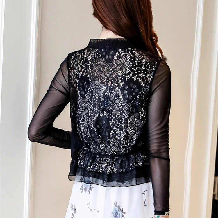 MLXSLKY летняя новая короткая одежда для защиты от солнца шифоновое тонкое пальто с