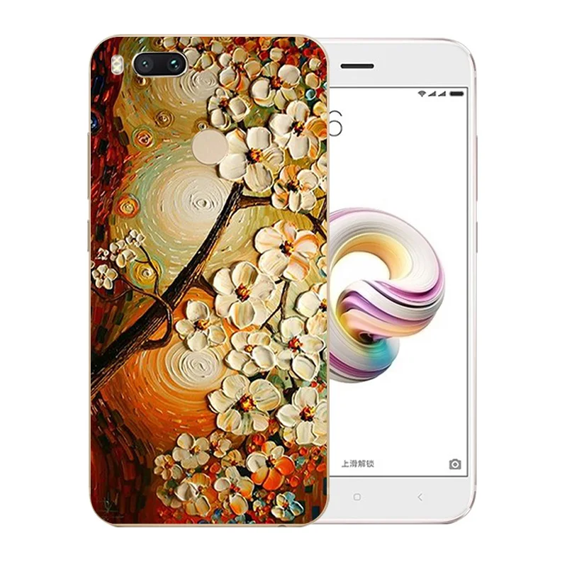 For Xiaomi Mi A1 Case Ultra Thin Silicone for 5x Van Gogh Pattern Cover Luxury TPU Coque Original |