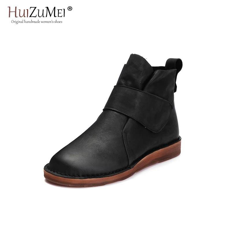 Женские ботильоны на платформе HUIZUMEI Зимние из натуральной кожи подарок