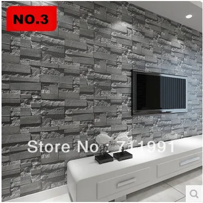 Бесплатная доставка стерео обои из ПВХ с имитацией кирпича узором фоновые для