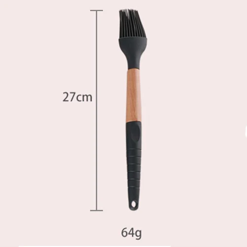 Small Brush 9 видов черная силиконовая деревянная лопатка термостойкая суповая ложка антипригарная специальная кухонная лопатка для кухонных инструментов распродажа 100gB - Цвет: Small Brush