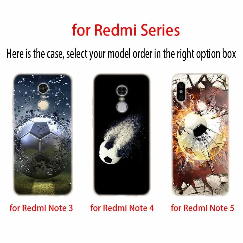 Мягкий силиконовый чехол из ТПУ для Xiaomi Redmi 3 4X 4a 5 Plus 5a S2 6a 6 Pro Note 4 футбольный