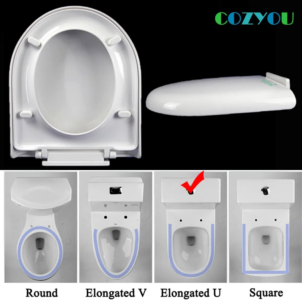 COZYOU сиденье для унитаза u образной формы медленное закрытие PP быстро снимается
