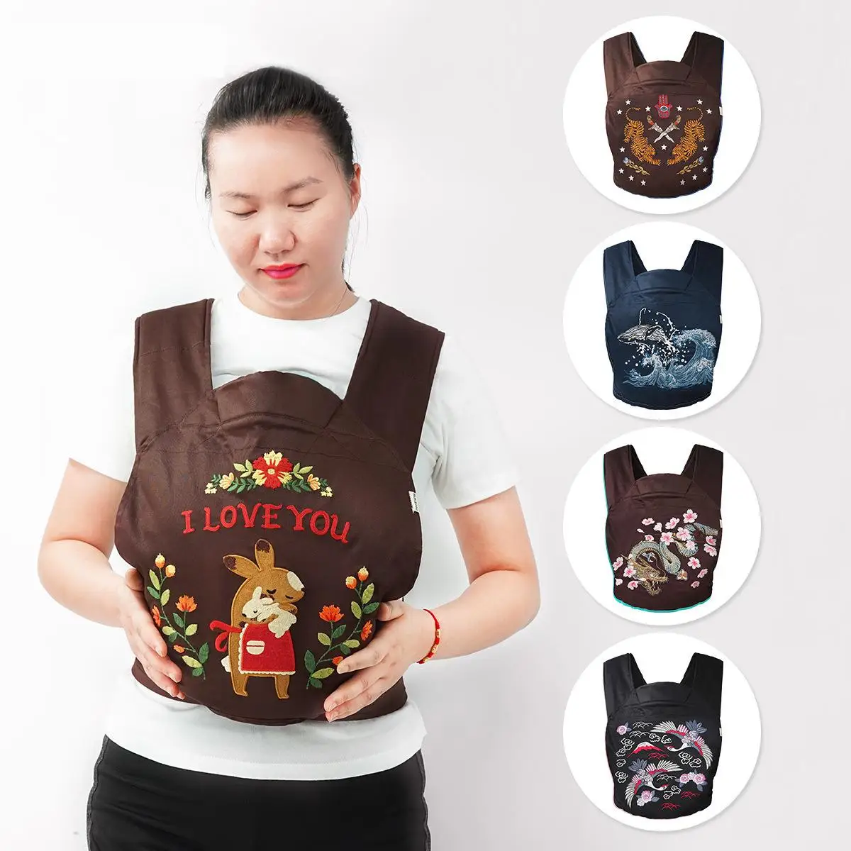 

2023 Orangmom Official Store Baby Sling Baby Travel Sling Kids Sling Bag Cotton Striped Backpack Back Sling For Baby