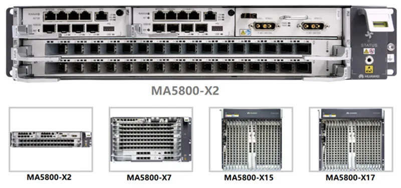 MA5800-X15 GPON EPON 10GOLT Оптический линейный терминал 2 * МПЛА Пила питания постоянного