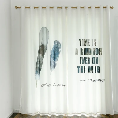

2x Window Drapery Panel Living Room Curtain Nordic Window Dressing Cover 200 x 260cm Feather White ins