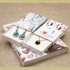 Новый Ловец сновмраморный узор, Подарочная коробка, винтажный крафтБелый, штамп для страны Великобритании и СШАФранции, свадьбакоробка для конфет, 50 коробок + 50 карт