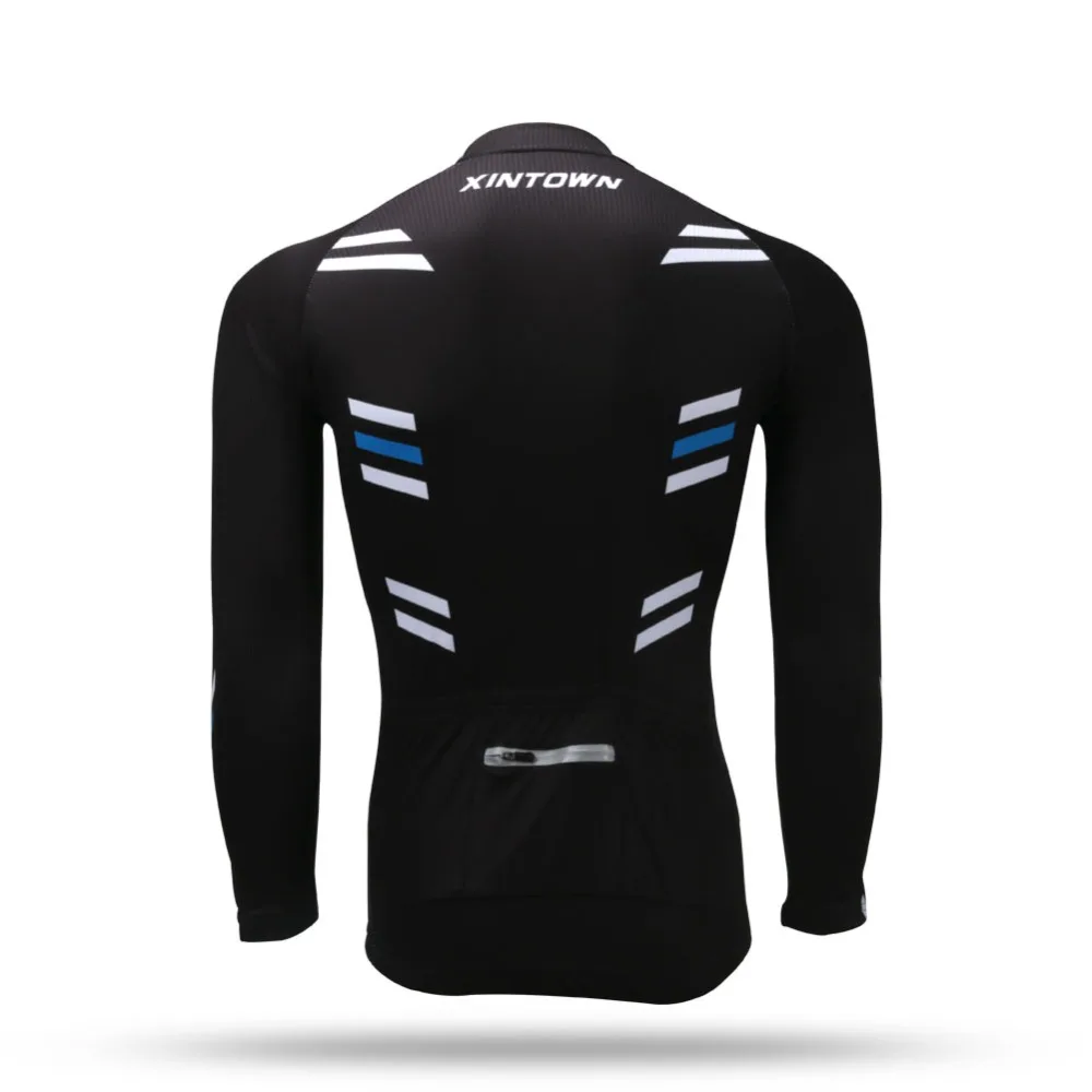 

XINTOWN Green Black Cycling Jersey Long Sleeve Summer Spring Breathable Cycling Clothings Men's Shirt Bicycle Wear Racing Tops